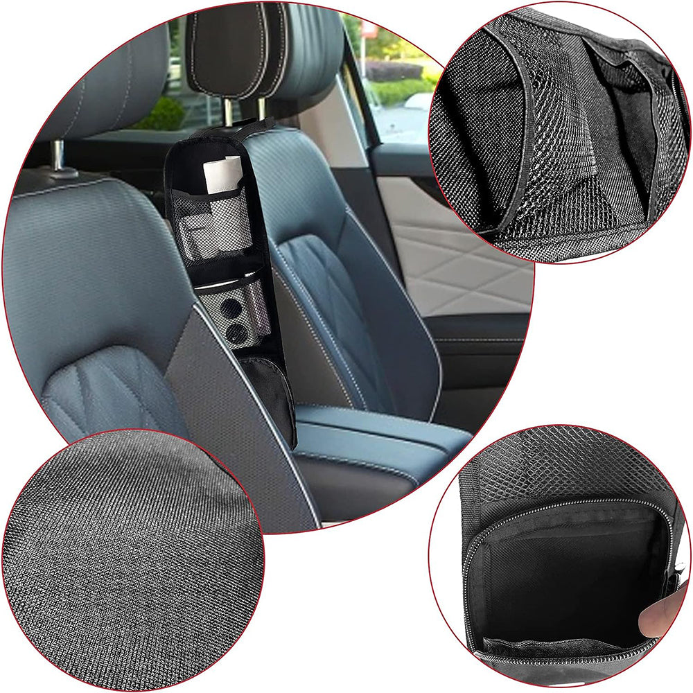 600D Oxford Cloth Mesh Hanging Bag Car Seat Side Organizer Multi-Pocket Automobile Seat Storage Pouch for Truck