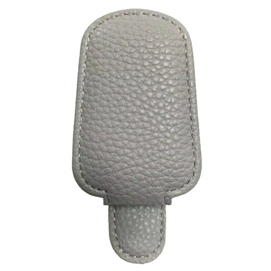 Magnetic Adsorption Car Sun Visor Glasses Holder PU Leather Sunglasses Card Ticket Clip