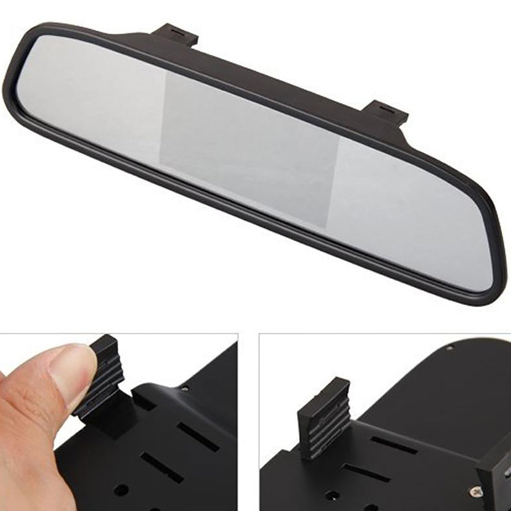 RG-205 Car Rear View Mirror Display 4.3'' Truck Rearview Mirror Screen with Waterproof 12-LED Camera