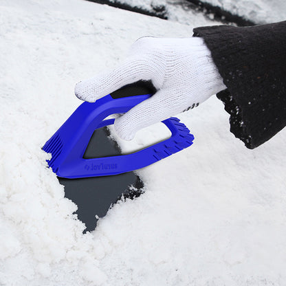 JOYTUTUS 4-in-1 Car Ice Scraper Windshield Ice Breaker Quick Clean Glass Brush Snow Remover