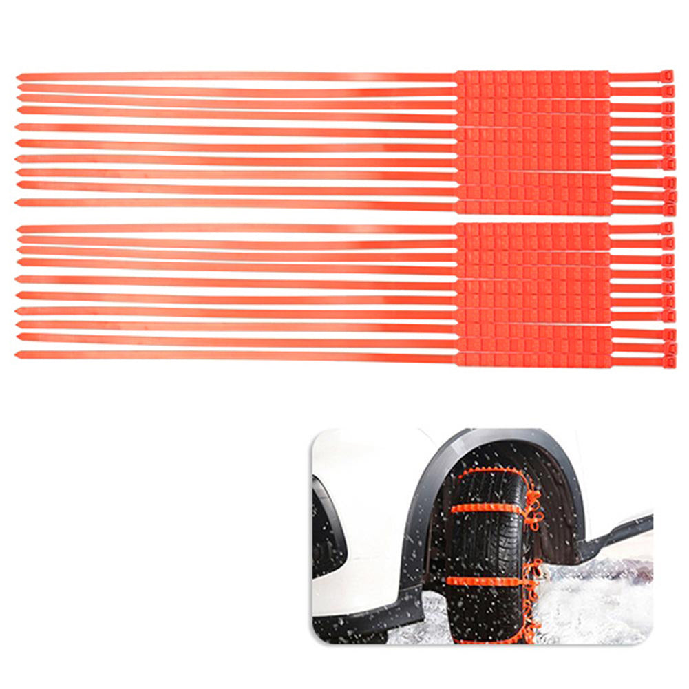 20Pcs Car Winter Tires Snow Chain Outdoor Car Winter Tire Wheels Chains Snow Wheel Tyre Cable Belt