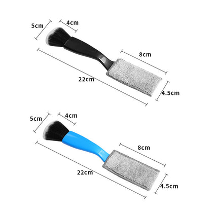 Car Air Conditioning Outlet Dust Removal Brush Multifunctional Double-head Auto Interior Cleaning Tool