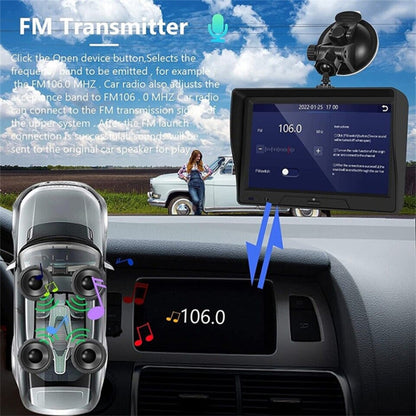 P702D 7'' Touch Screen Wireless Car Player Dual Camera Driving Recorder Multimedia Player with FM Transmitter