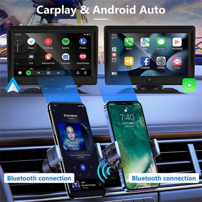 P702D 7'' Touch Screen Wireless Car Player Dual Camera Driving Recorder Multimedia Player with FM Transmitter