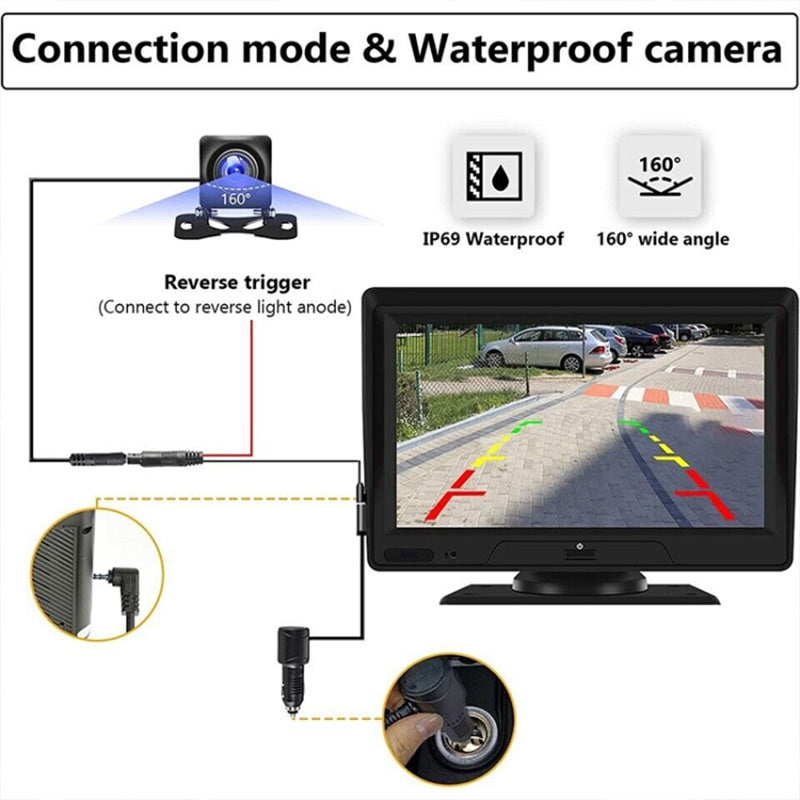 P702D 7'' Touch Screen Wireless Car Player Dual Camera Driving Recorder Multimedia Player with FM Transmitter
