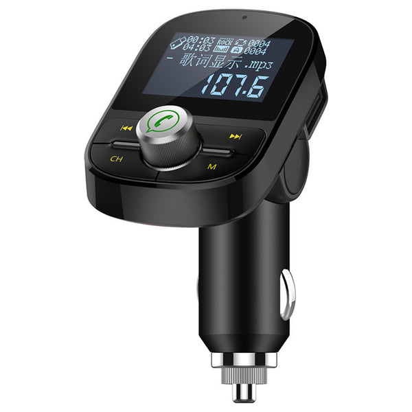 HY92 Car Bluetooth FM Transmitter Dual USB Fast Charger Car MP3 Player Car Kit Accessories with Song Lyrics Digital Display