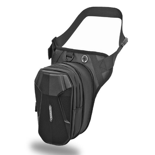 RZAHUAHU Hard Shell 600D Waterproof Fabric Motorcycle Riding Waist Bag Phone Tools Storage Crossbody Bag