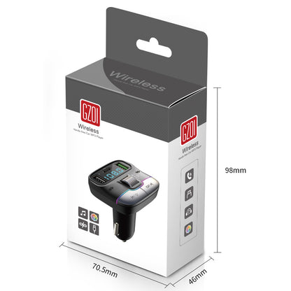 GZ01 Bluetooth 5.3 Hands-free Call U-disk MP3 Music Player Type-C + Dual USB Car Charger