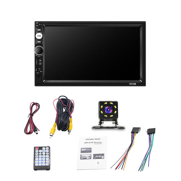7010B Series 7&quot; Touch Screen Car Audio MP5 Player Parking System with 8 LED Lights Rear View Camera
