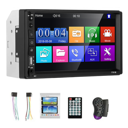 7701B-1 7-inch MP5 Carplayer with Steering Wheel Controller Center Console Video Recorder