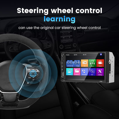 7701B-1 7-inch MP5 Carplayer with Steering Wheel Controller Center Console Video Recorder