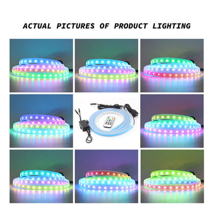 E18U 1.8m USB LED Strip Lights Voice / RC Control Breathing Light for Car Outside Modified Colorful Ambient Lights