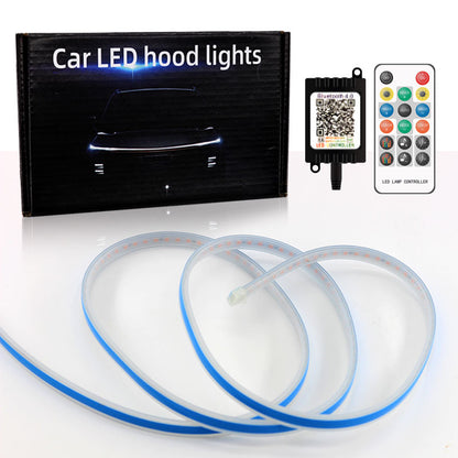JG02 180cm Car LED Hood Light Strip Phantom Exterior Waterproof Dynamic Daytime Running Light Strip for Cars Suvs Trucks