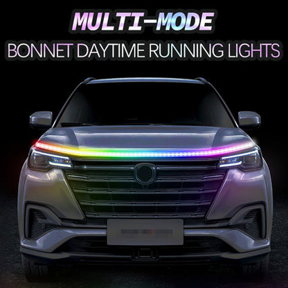 JG02 Car LED Strip Lights 120cm 7 Color Flexible Waterproof Exterior Card Decorative Lights Strip