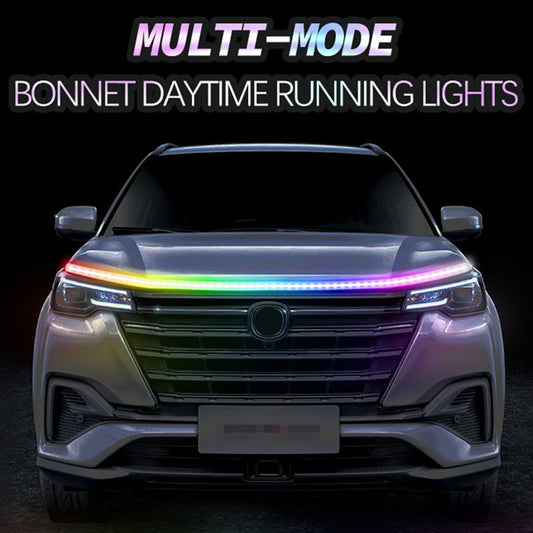 JG02 Car LED Strip Lights 120cm 7 Color Flexible Waterproof Exterior Card Decorative Lights Strip