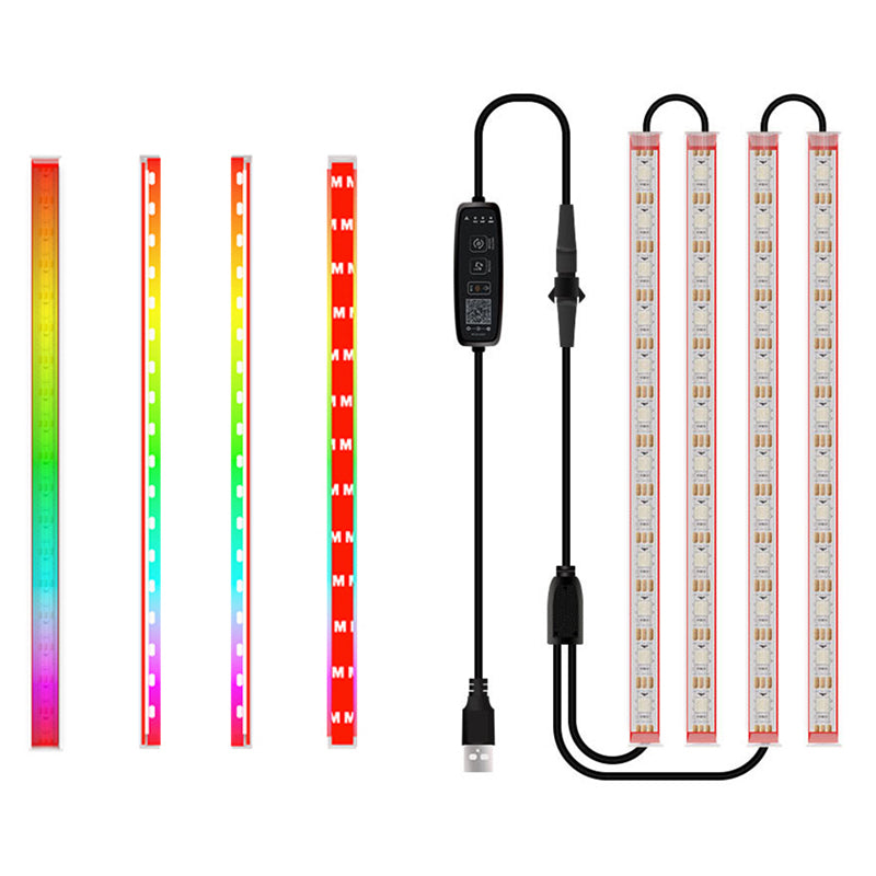 N1U-48 Car Underglow Lights Exterior Kit 4PCS Underbody 48 LED Strip Lights APP Bluetooth Remote Control