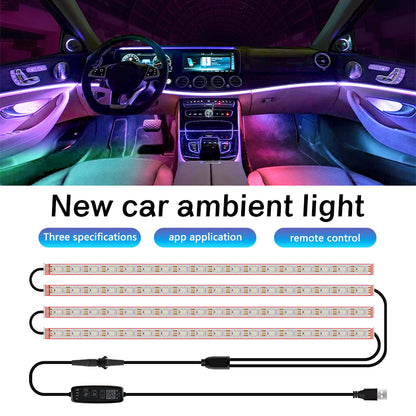 N1U-72 Car Underglow Lights Strip Waterproof Exterior Car Lights with APP Control, 12V 72LEDs Underbody Lights