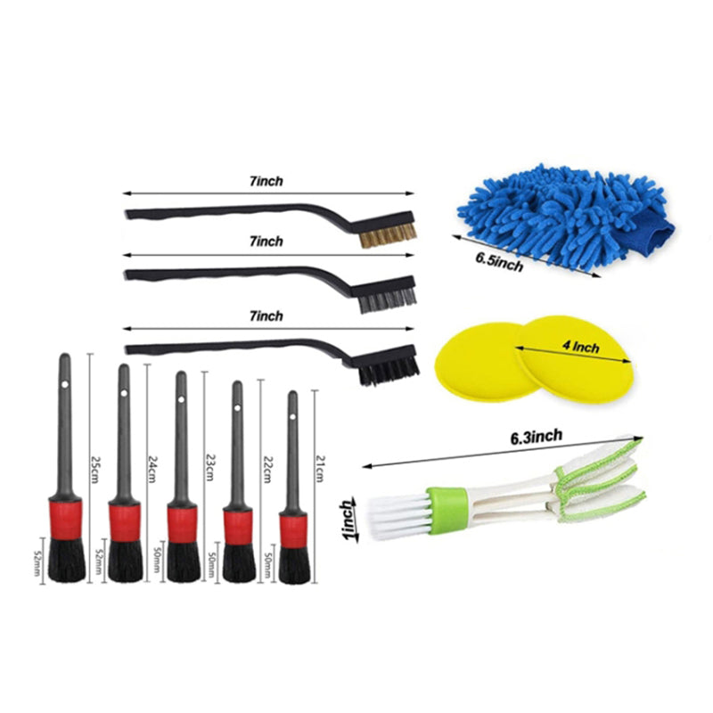 30Pcs / Set Car Cleaning Cloth Air Outlet Brush Vehicle Washing Mitten Detailing Brushes Scrub Pads Kit
