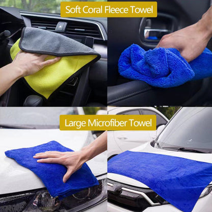 14Pcs / Set Car Cleaning Cloth Washing Mitten Duster Wheel Hub Brush Vehicle Detailing Brushes Kit