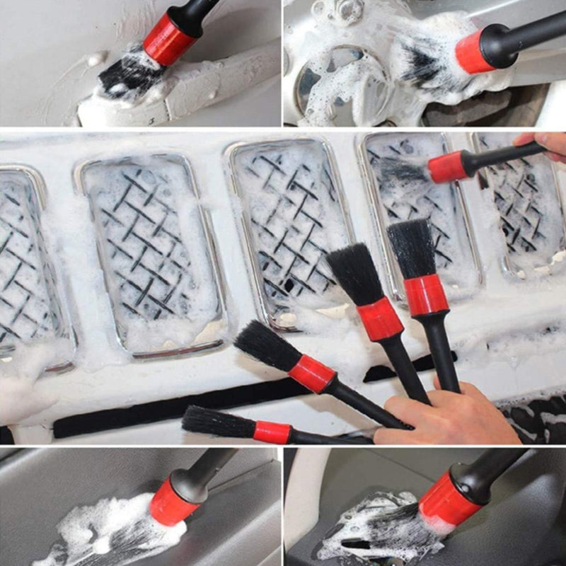 14Pcs / Set Car Cleaning Cloth Washing Mitten Duster Wheel Hub Brush Vehicle Detailing Brushes Kit