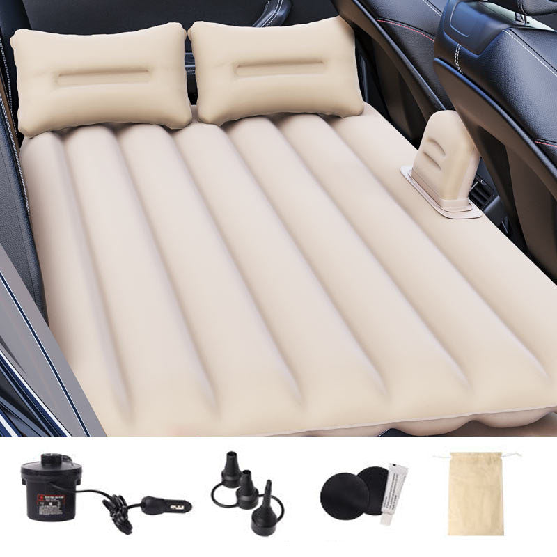 ZD-431 Air Inflation Bed SUV Truck Straight Stripe Sleeping Mat Car PVC Flocking Mattress
