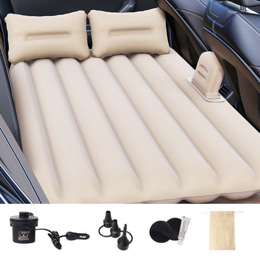 ZD-431 Air Inflation Bed SUV Truck Straight Stripe Sleeping Mat Car PVC Flocking Mattress