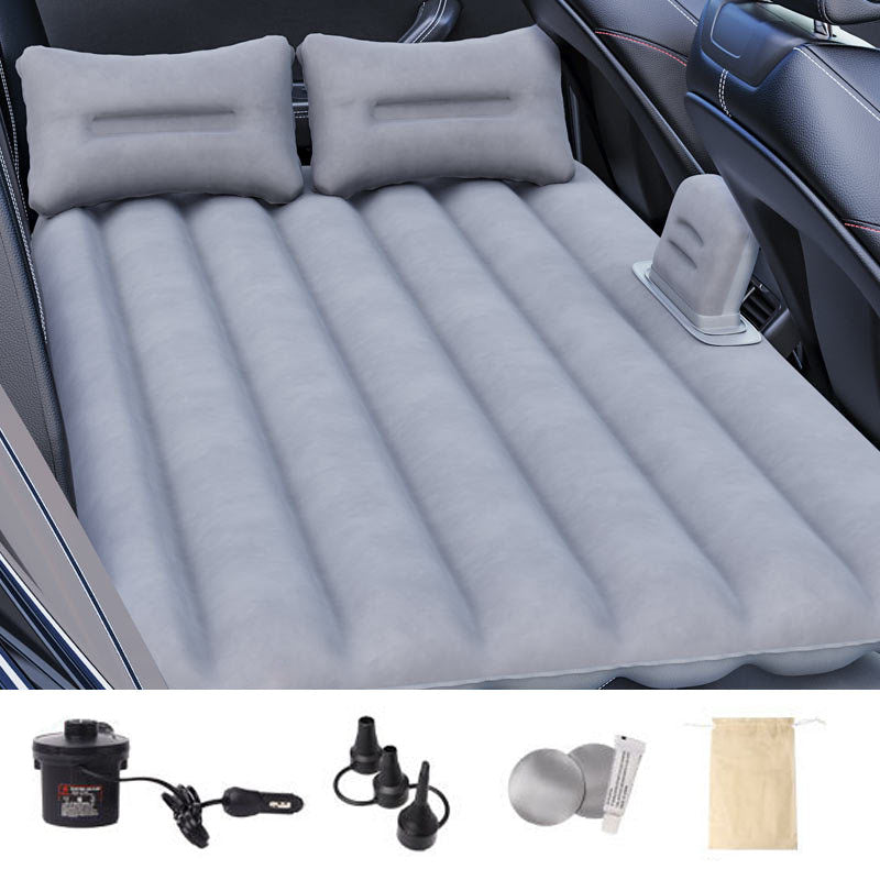 ZD-431 Air Inflation Bed SUV Truck Straight Stripe Sleeping Mat Car PVC Flocking Mattress