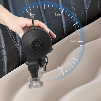 ZD-432 Car PVC Flocking Mattress Automatic Air Inflation Bed SUV Truck Straight Stripe Sleeping Mat with Detachable Side Baffle
