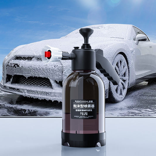 2L Foam Sprayer Car Wash Foam Watering Can Water Bottle Auto Cleaning Tool with Towel + Sponge