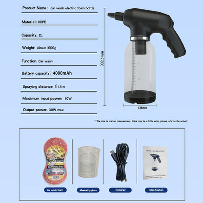 JJT-A85 Handheld Sprayer Portable Car Cleaning Tool Built-In 4000mAh Battery Car Washer