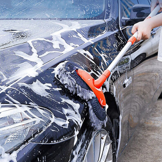 Dual Chenille Mop Head Telescopic Car Wash Mop 360 Degree Rotation Car Wash Brush
