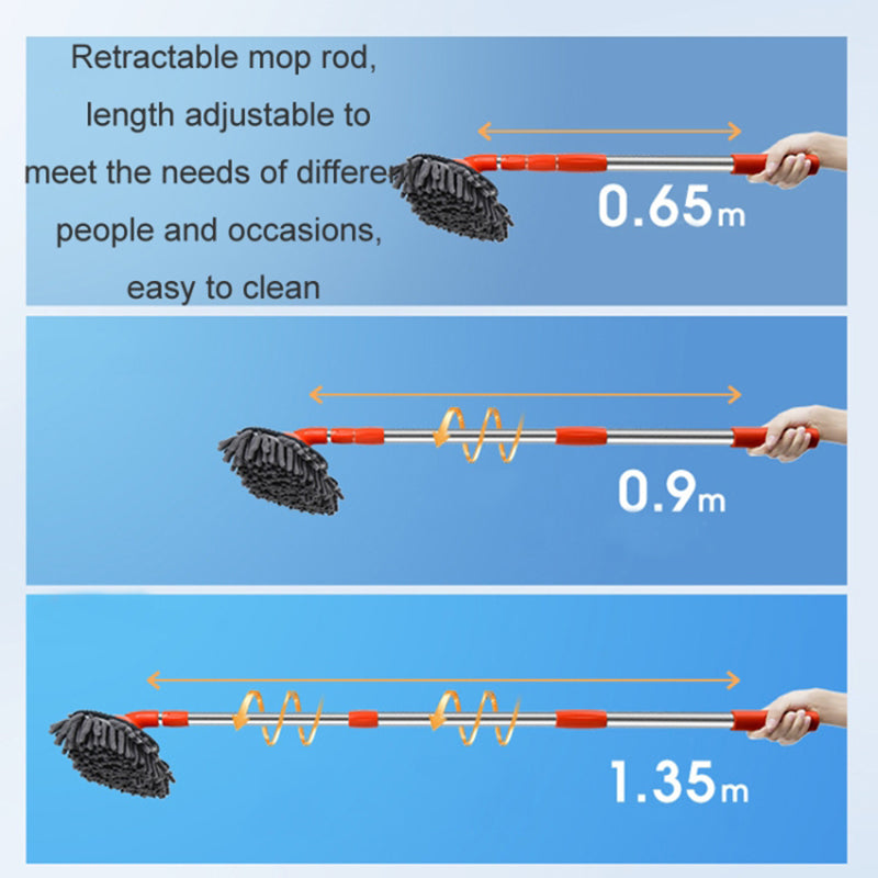 Dual Chenille Mop Head Telescopic Car Wash Mop 360 Degree Rotation Car Wash Brush