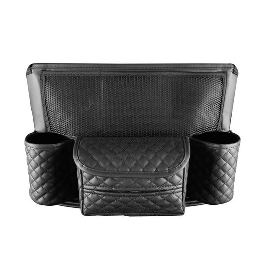 1130 Leather Car Seat Middle Bag Vehicle Central Control Multi Pockets Phone Sundries Storage Bag