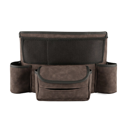 1126 Sheep Suede Car Seat Middle Bag Multi Pockets Vehicle Central Control Phone Drink Sundries Storage Bag