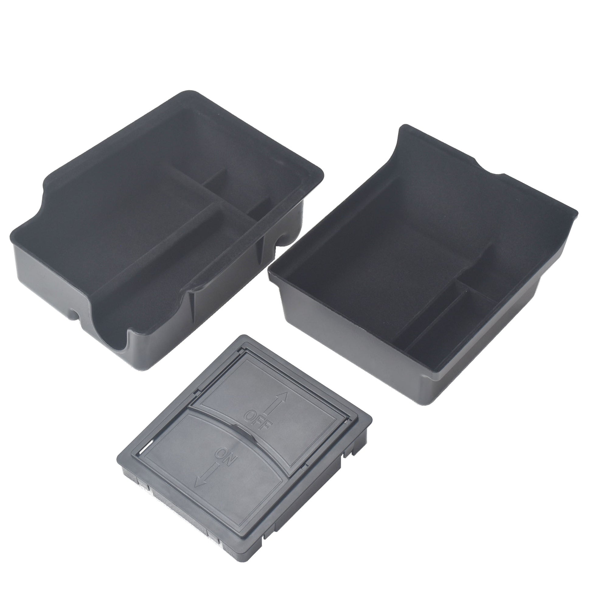 For Tesla Model 3 / Model Y 1 Set Center Console Organizer Tray Armrest Hidden Storage Box Container