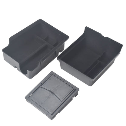For Tesla Model 3 / Model Y 1 Set Center Console Organizer Tray Armrest Hidden Storage Box Container