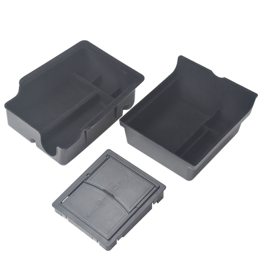For Tesla Model 3 / Model Y 1 Set Center Console Organizer Tray Armrest Hidden Storage Box Container