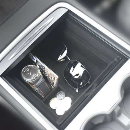For Tesla Model 3 / Model Y 1 Set Center Console Organizer Tray Armrest Hidden Storage Box Container