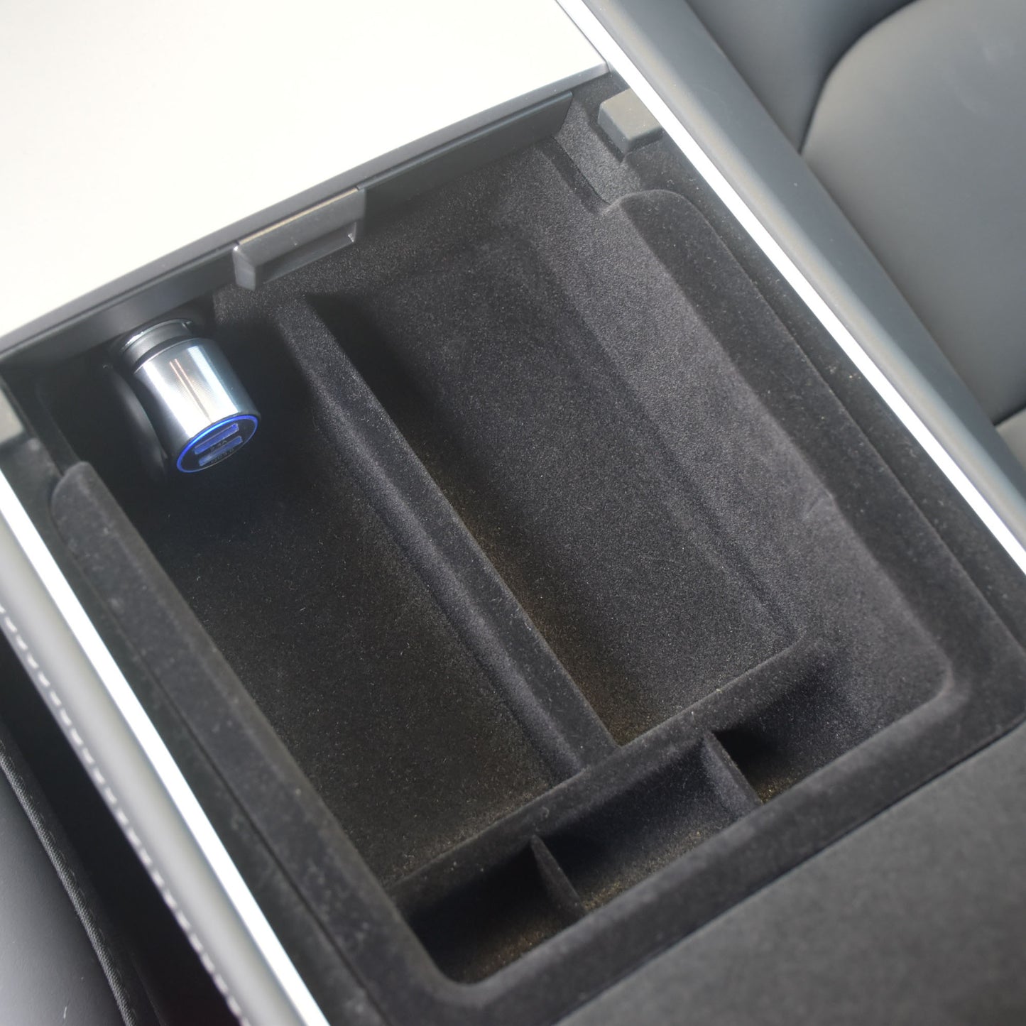 For Tesla Model 3 / Model Y 1 Set Center Console Organizer Tray Armrest Hidden Storage Box Container