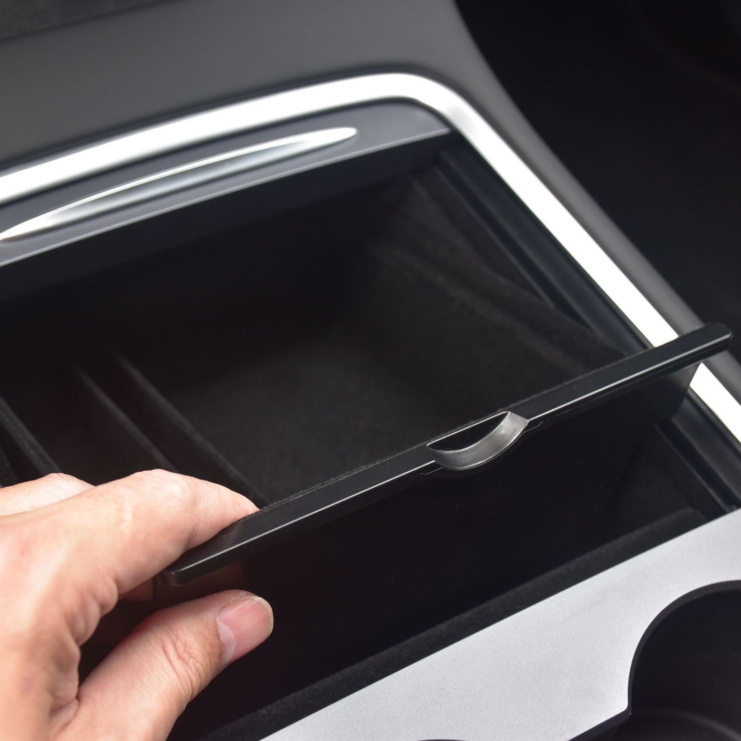 For Tesla Model 3 / Model Y 1 Set Center Console Organizer Tray Armrest Hidden Storage Box Container