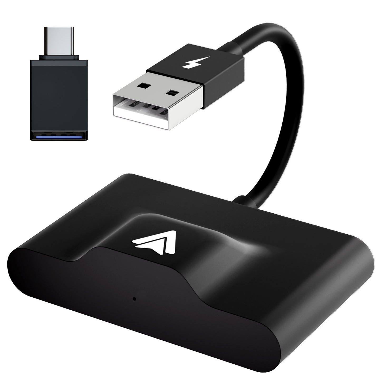 THT-020-3+ Wireless Android Auto Adapter Wired to Wireless CarPlay Converter Support USB and Type-C Port