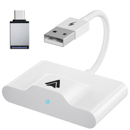 THT-020-3+ Wireless Android Auto Adapter Wired to Wireless CarPlay Converter Support USB and Type-C Port