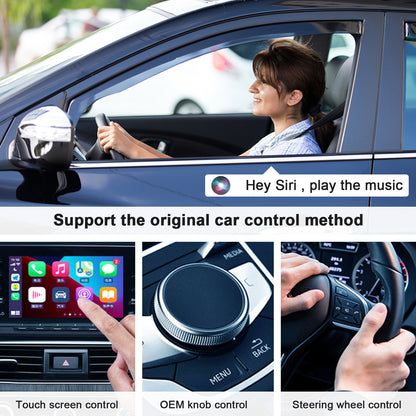 THT-020-2 iP Wireless CarPlay Converter Dongle for Wired CarPlay Car Adapter Support Online Update, Plug & Play