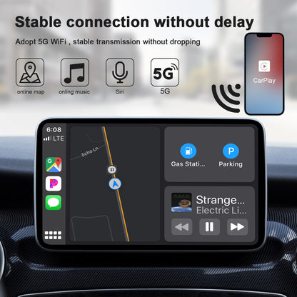THT-020-2 iP Wireless CarPlay Converter Dongle for Wired CarPlay Car Adapter Support Online Update, Plug & Play