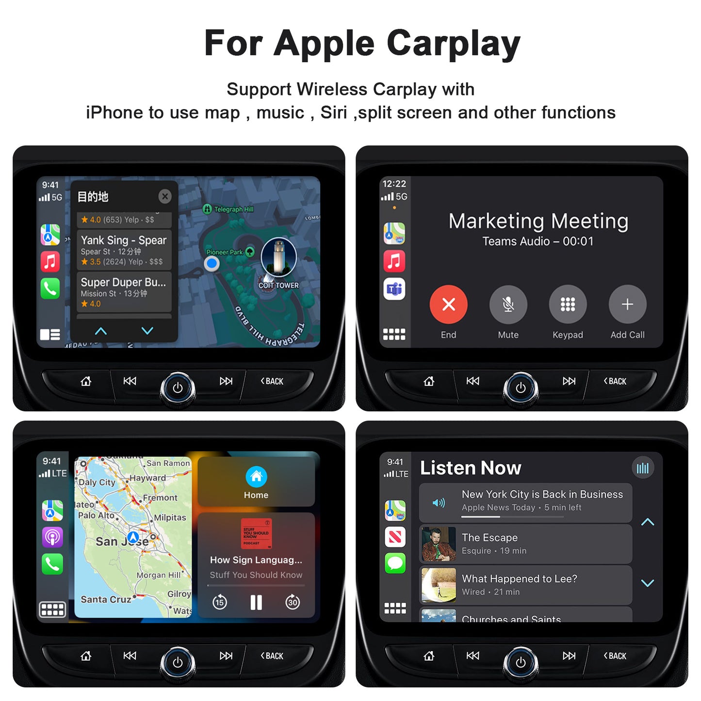 THT-020-2 iP Wireless CarPlay Converter Dongle for Wired CarPlay Car Adapter Support Online Update, Plug & Play