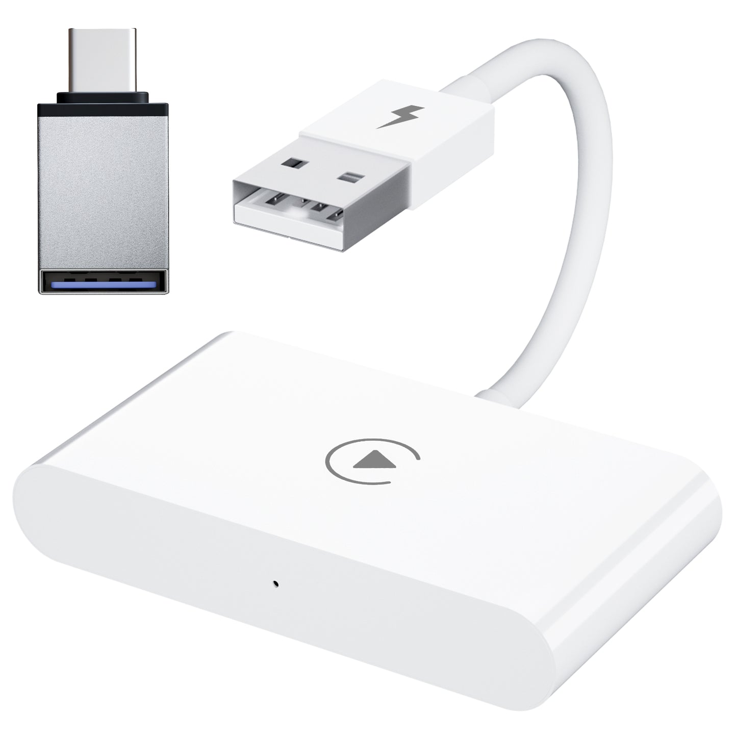 THT-020-2 iP Wireless CarPlay Converter Dongle for Wired CarPlay Car Adapter Support Online Update, Plug & Play