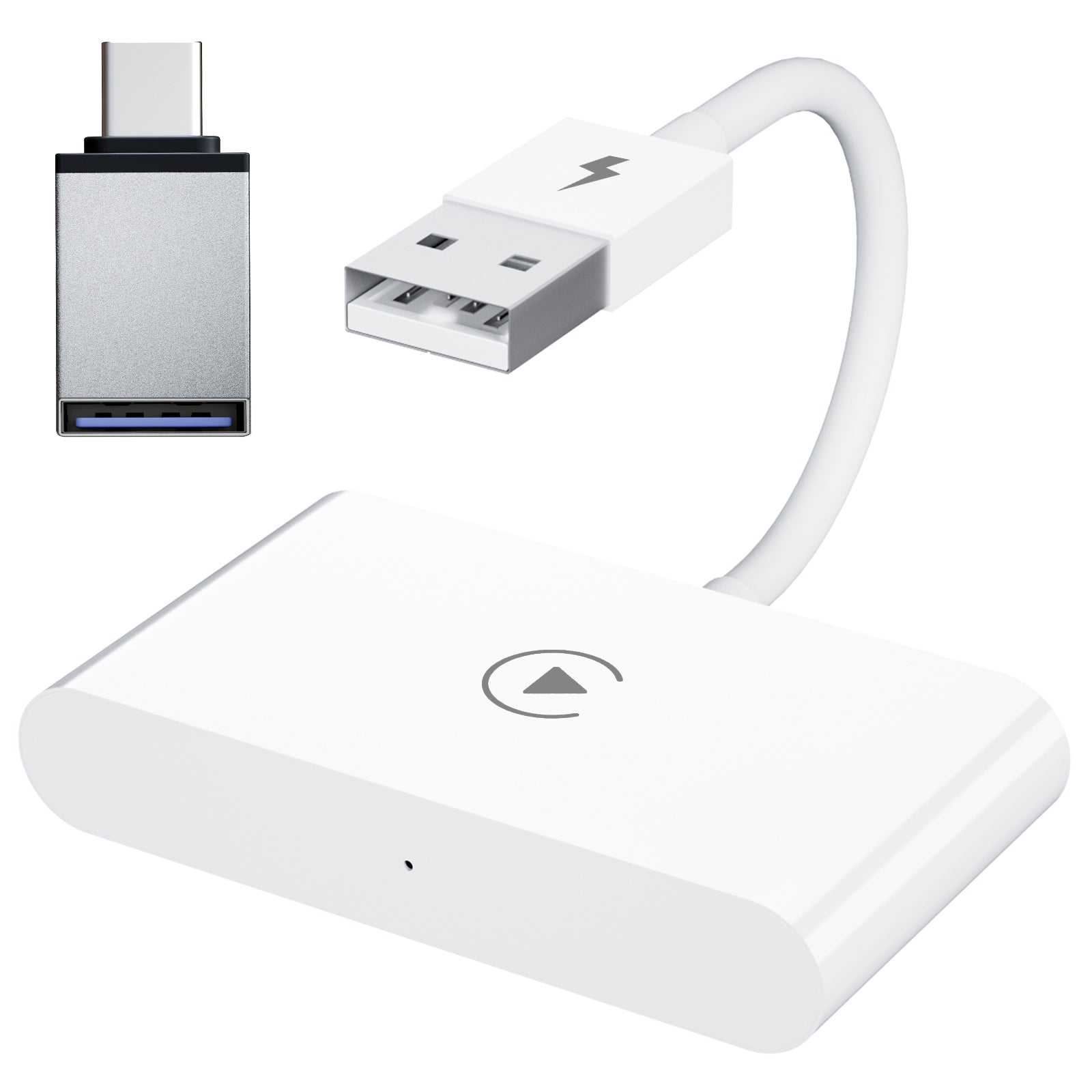 THT-020-2 iP Wireless CarPlay Converter Dongle for Wired CarPlay Car Adapter Support Online Update, Plug & Play