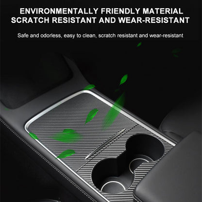 M30246 For Tesla Model 3 17-22 / Model Y 21-22 Car Center Console Cover Protector PU Central Control Panel Sticker