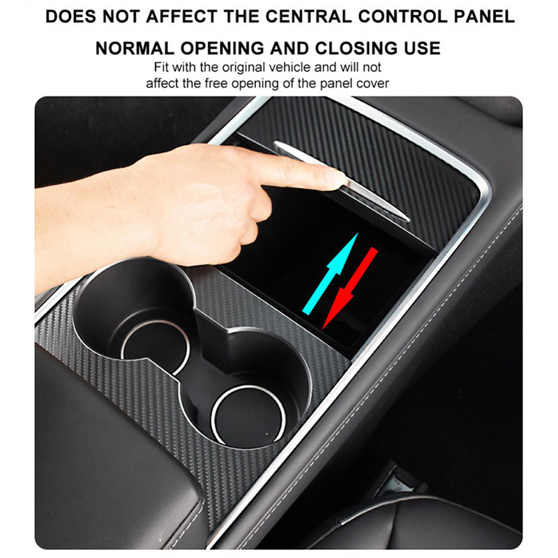 M30246 For Tesla Model 3 17-22 / Model Y 21-22 Car Center Console Cover Protector PU Central Control Panel Sticker