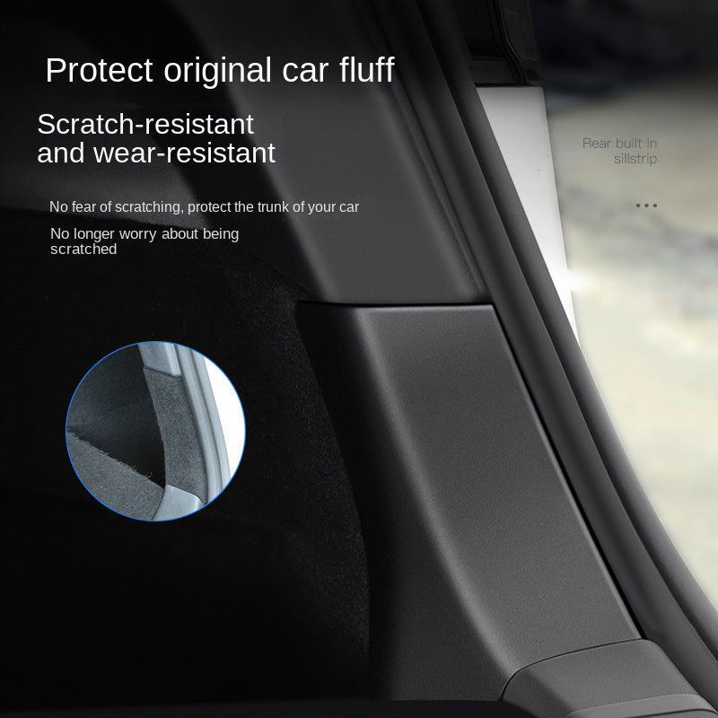 TSL21 2Pcs / Set For Tesla Model Y 21-22 Rear Trunk Corner Protection Cover ABS Car Trunk Side Guard